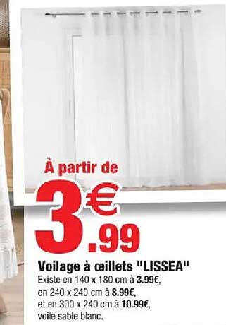 Voilage à œillets "LISSEA"