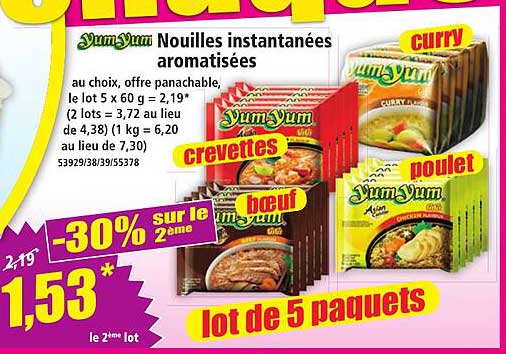 YumYum Nouilles instantanées aromatisées