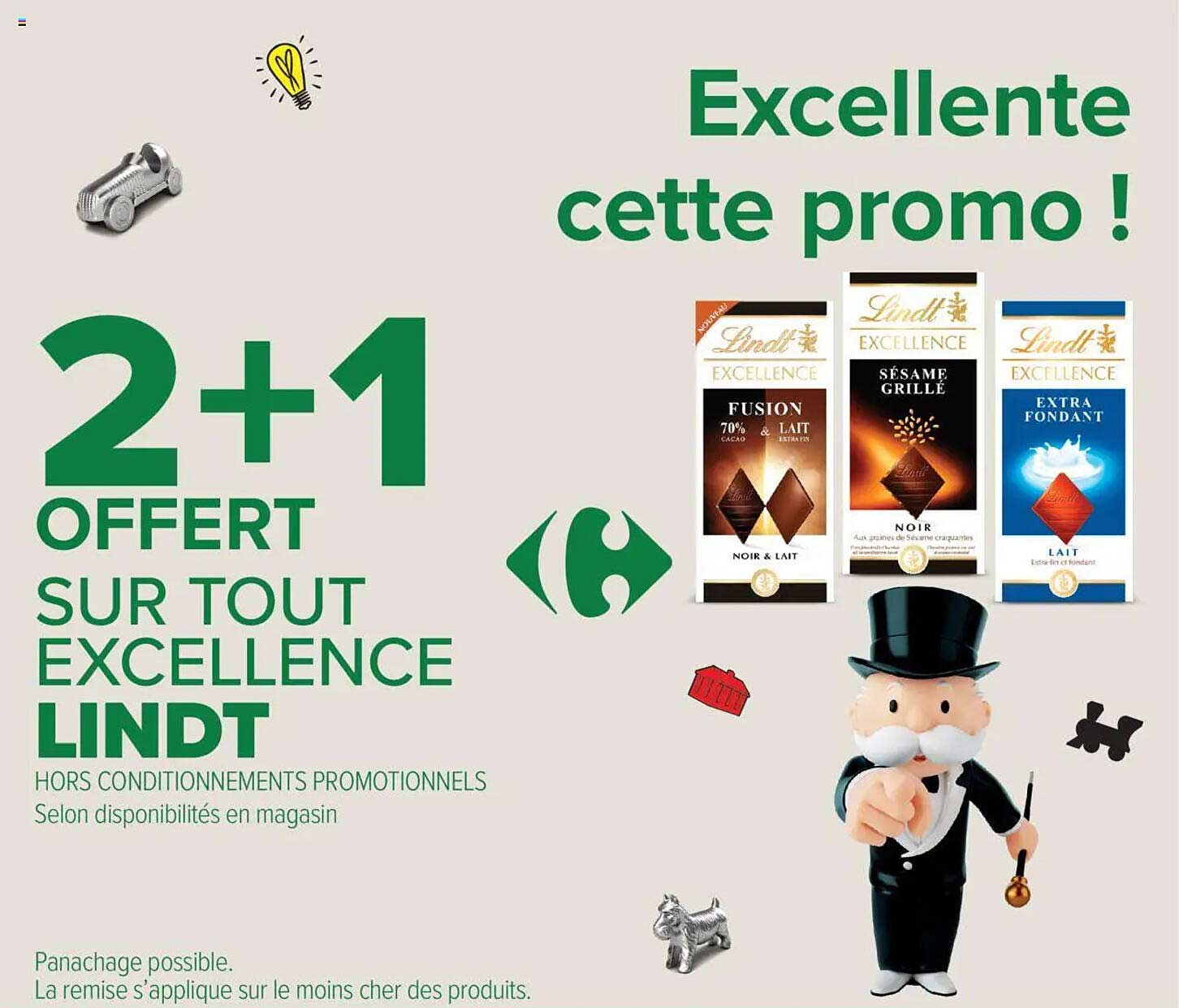 2+1 OFFERT SUR TOUT EXCELLENCE LINDT