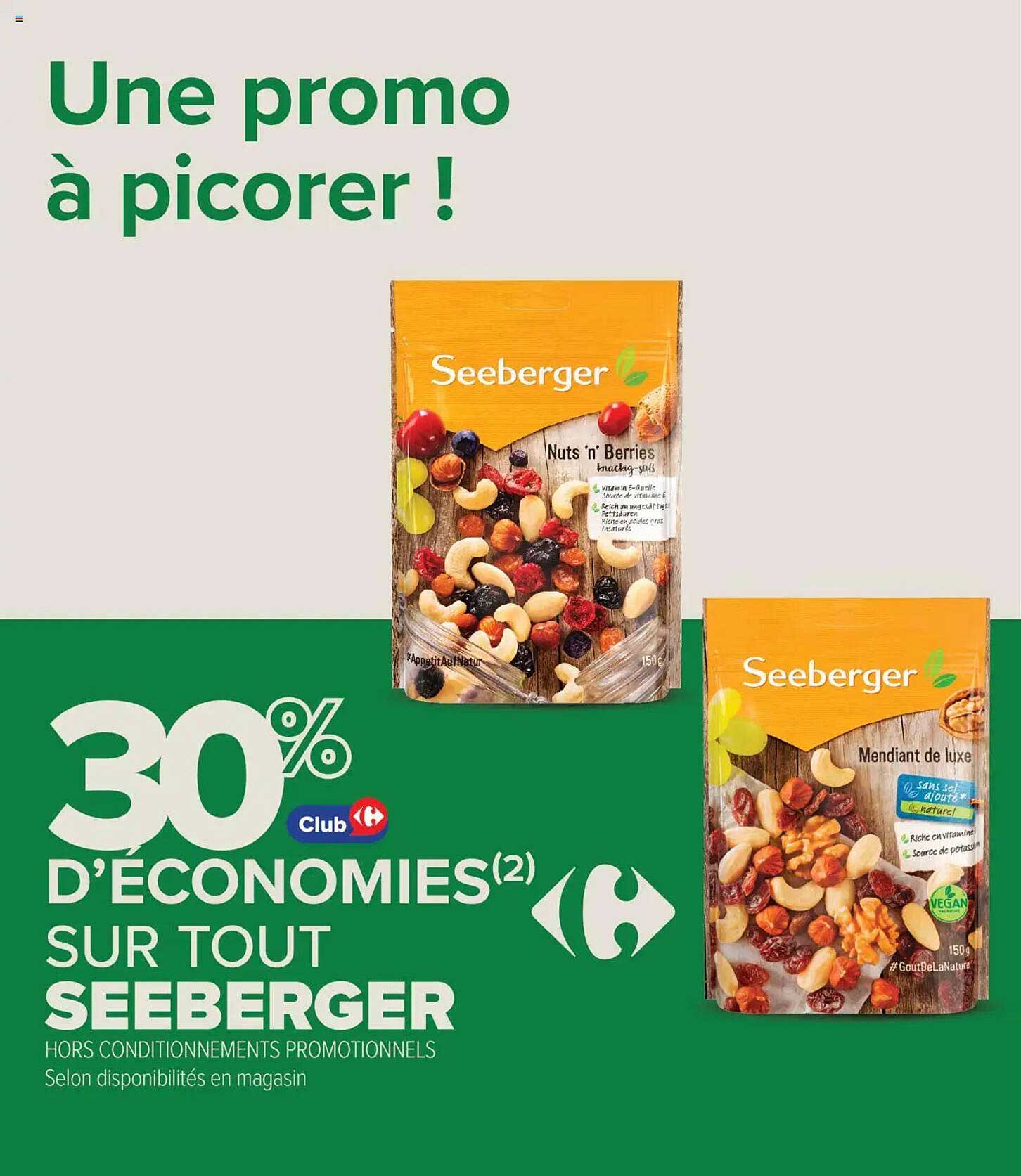 30% d'économies sur tout Seeberger