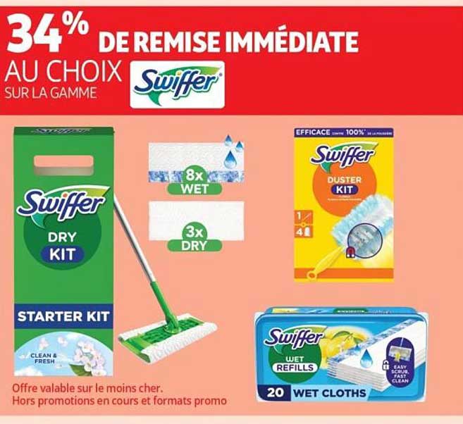 34% DE REMISE IMMEDIATE AU CHOIX SUR LA GAMME Swiffer