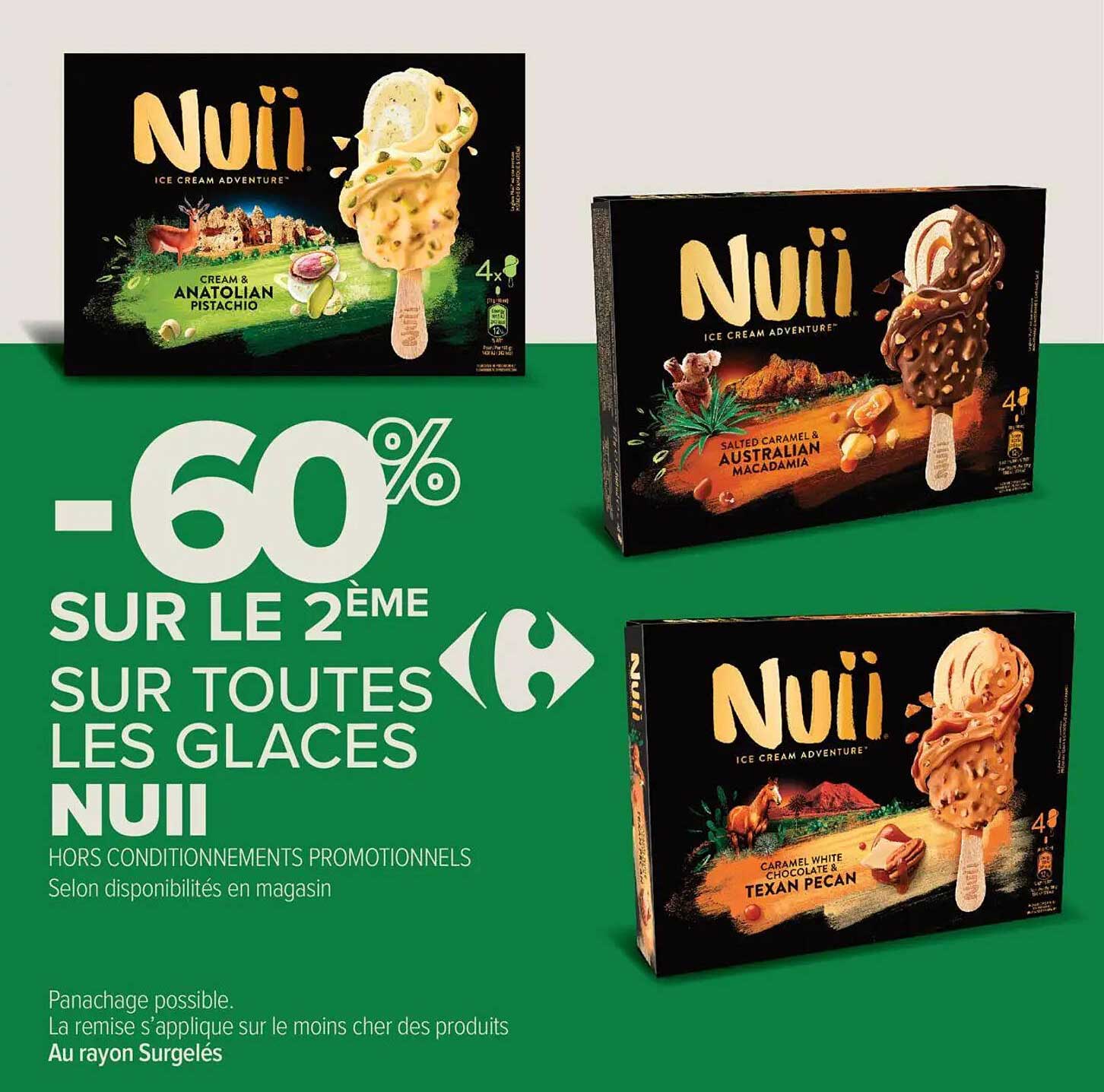 -60% SUR LE 2ÈME SUR TOUTES LES GLACES NUII