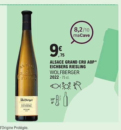 ALSACE GRAND CRU AOP* EICHBERG RIESLING WOLFBERGER 2022