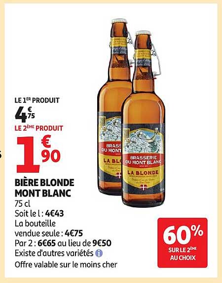 Bière Blonde Mont Blanc