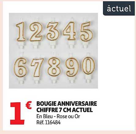 BOUGIE ANNIVERSAIRE CHIFFRE 7 CM ACTUEL