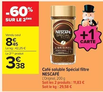 Café soluble Spécial filtre NESCAFÉ L'Original, 200 g