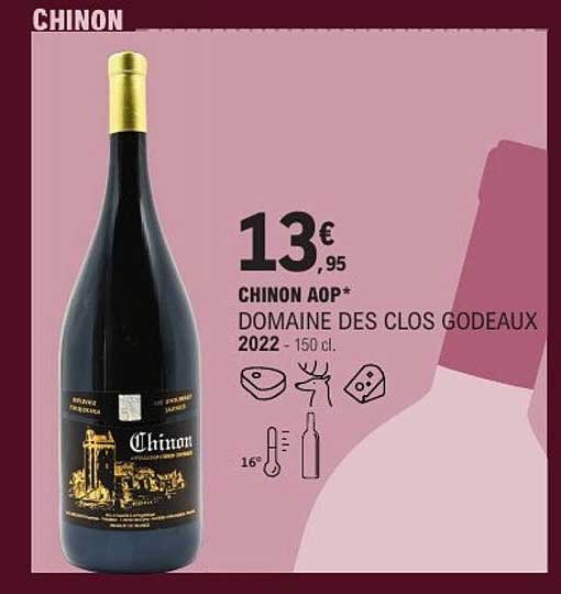 CHINON AOP* DOMAINE DES CLOS GODEAUX 2022 - 150 cl