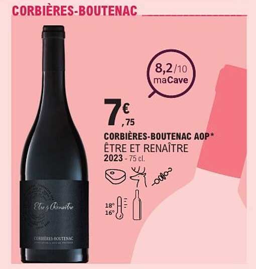 CORBIÈRES-BOUTENAC AOP* ÊTRE ET RENAÎTRE 2023 - 75 cl