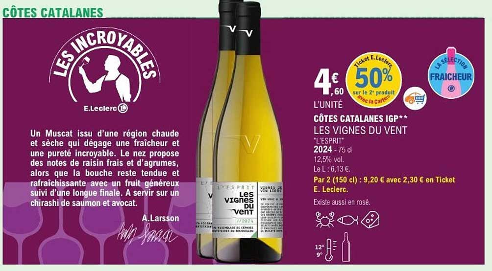 CÔTES CATALANES IGP** LES VIGNES DU VENT "L'ESPRIT"