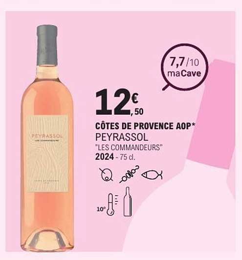 CÔTES DE PROVENCE AOP* PEYRASSOL "LES COMMANDNEURS" 2024 - 75 cl