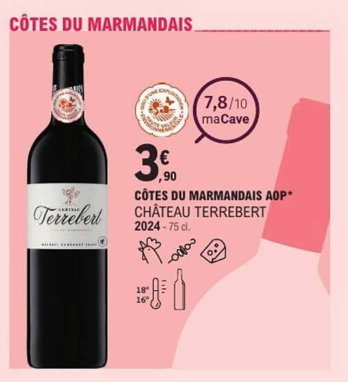 CÔTES DU MARMANDAIS AOP* CHÂTEAU TERREBERT 2024 - 75 cl
