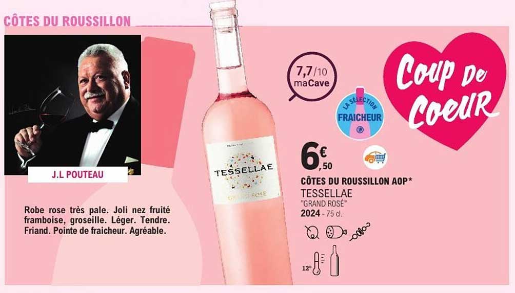 CÔTES DU ROUSSILLON AOP* TESSELLAE "GRAND ROSE" 2024 - 75 cl