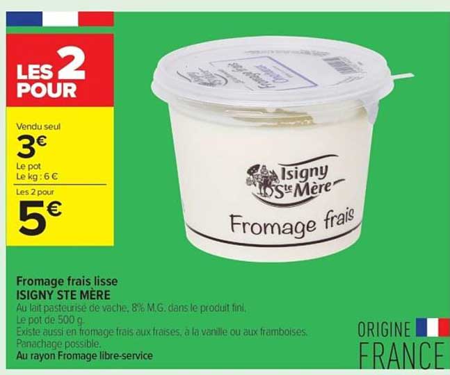 Fromage frais lisse ISIGNY STE MÈRE