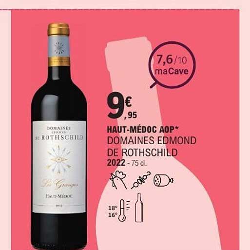 HAUT-MÉDOC AOP* DOMAINES EDMOND DE ROTHSCHILD 2022 - 75 cl