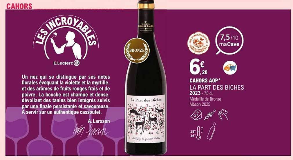 LA PART DES BICHES 2023 - 75 cl