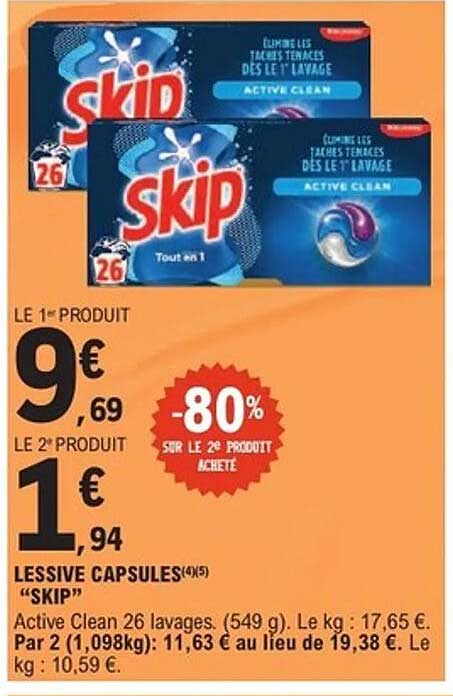 LESSIVE CAPSULES "SKIP"