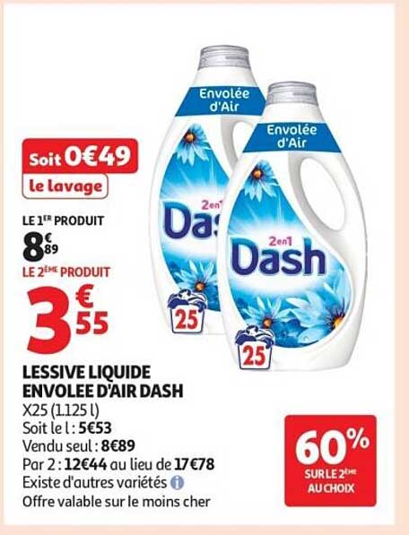 LESSIVE LIQUIDE ENVOLEE D'AIR DASH