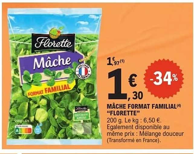 MÂCHE FORMAT FAMILIAL "FLORETTE"