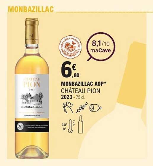 MONBAZILLAC AOP* CHÂTEAU PION 2023 - 75 cl