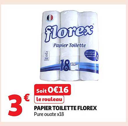 PAPIER TOILETTE FLOREX