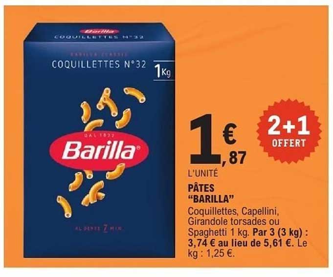 PÂTES "BARILLA" Coquillettes N°32 1kg