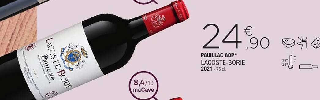 PAUILLAC AOP* LACOSTE-BORIE 2021 - 75 cl
