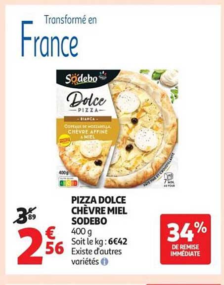 PIZZA DOLCE CHÈVRE MIEL SODEBO