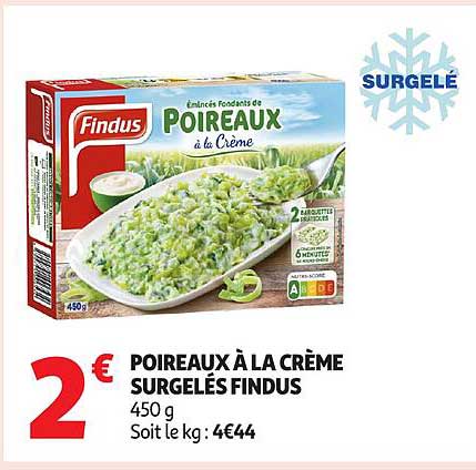 Poireaux à la Crème Surgelés Findus