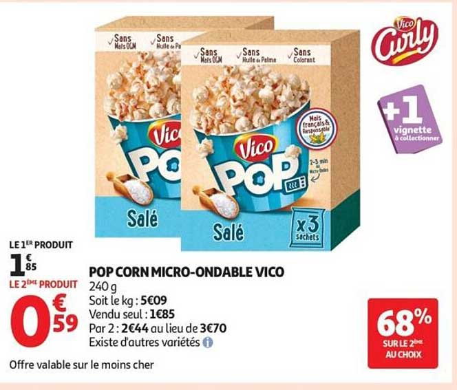 POP CORN MICRO-ONDABLE VICO