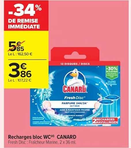 Recharges bloc WC(d) CANARD
