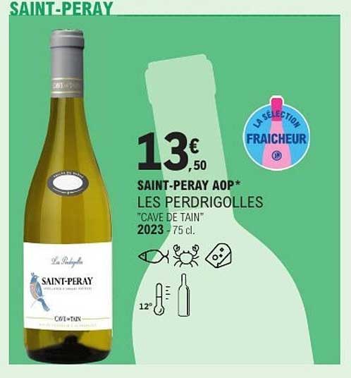 SAINT-PERAY AOP* LES PERDRIGOLLES "CAVE DE TAIN" 2023 75 cl.