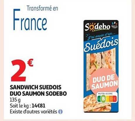 SANDWICH SUEDOIS DUO SAUMON SODEBO