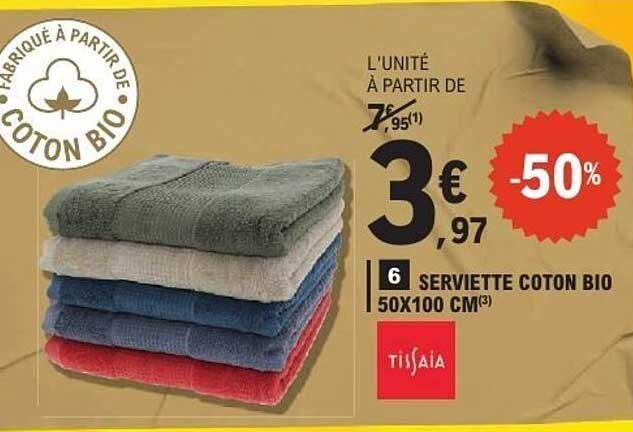 Serviette Coton Bio 50X100 CM