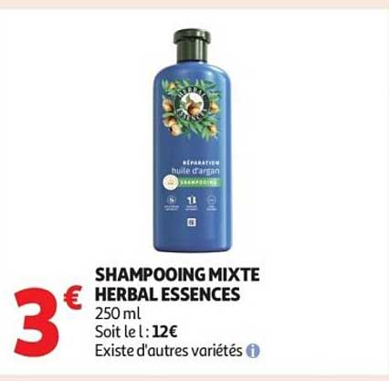 SHAMPOOING MIXTE HERBAL ESSENCES