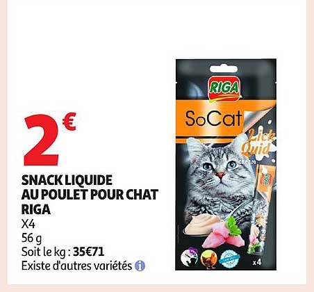 SNACK LIQUIDE AU POULET POUR CHAT RIGA