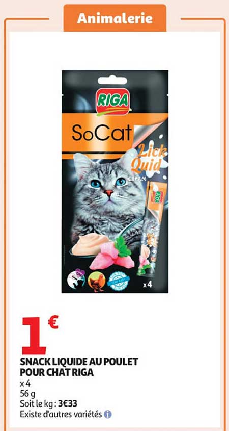 SNACK LIQUIDE AU POULET POUR CHAT RIGA