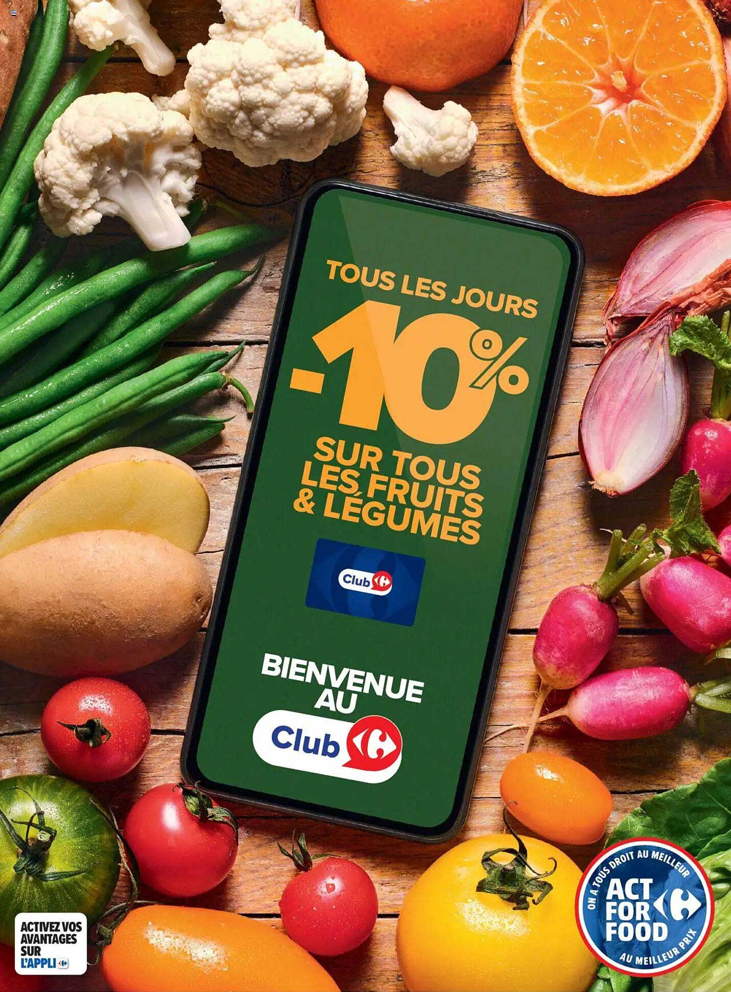 Tous les jours -10% sur tous les fruits & légumes