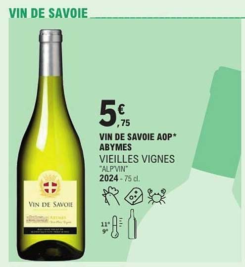VIN DE SAVOIE AOP* ABYMES VIEILLES VIGNES "ALP'VIN" 2024 - 75 cl