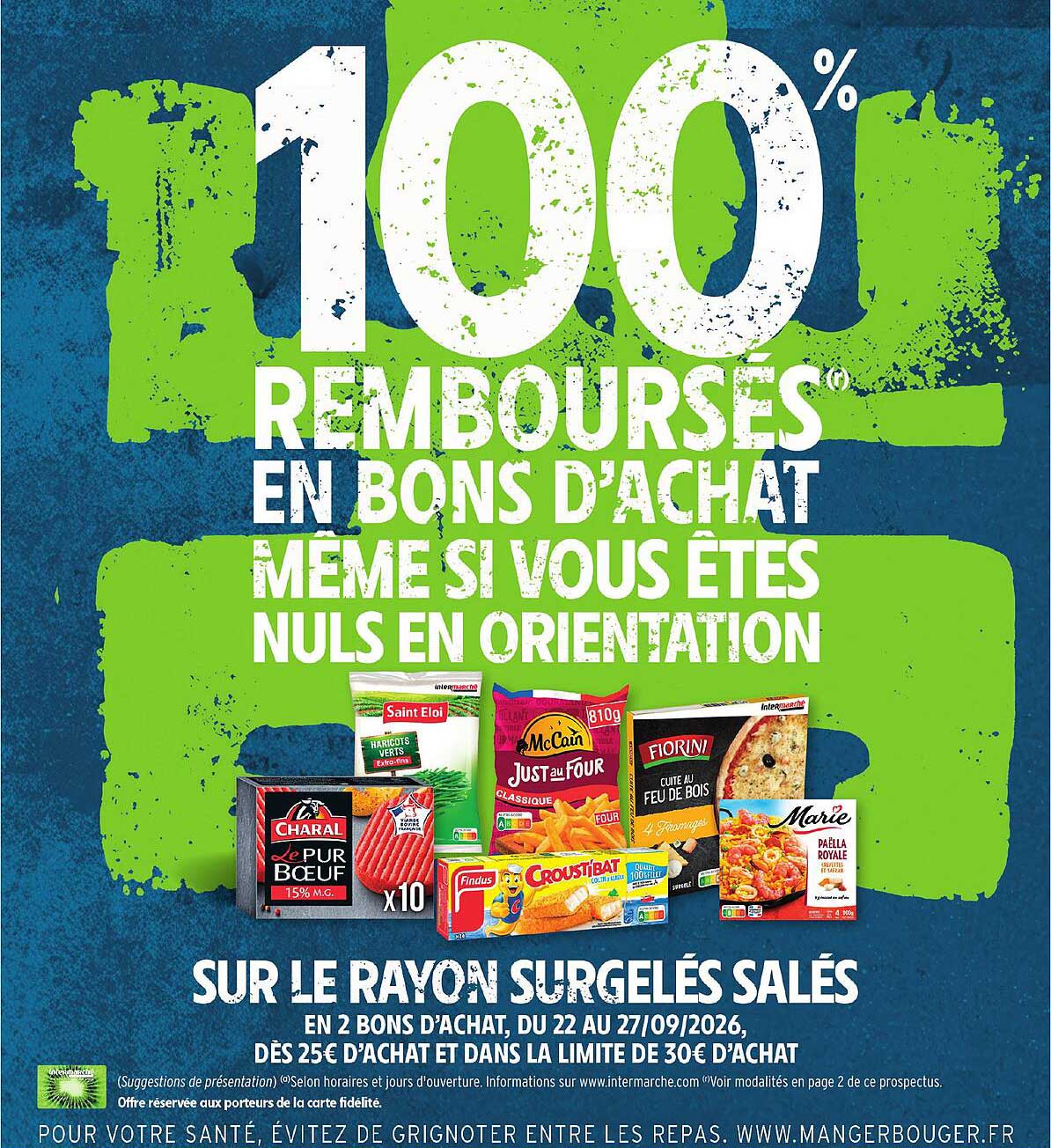 100% remboursés en bons d'achat même si vous êtes nuls en orientation