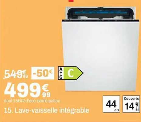 15. Lave-vaisselle intégrable