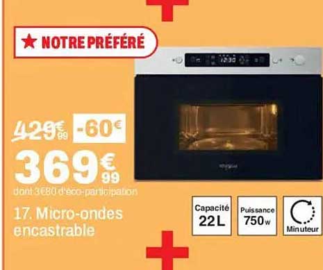 17. Micro-ondes encastrable