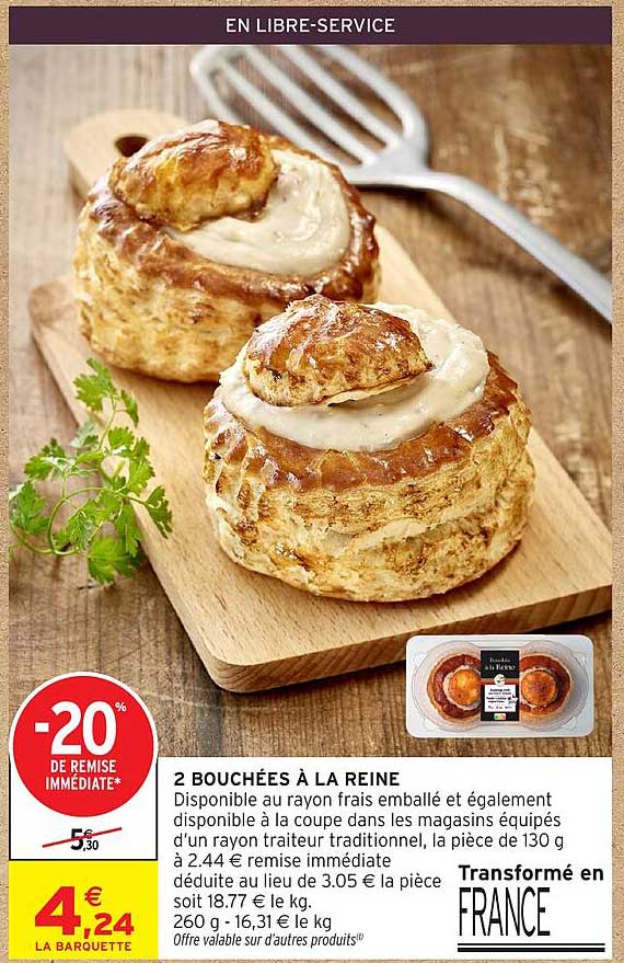 2 BOUCHÉES À LA REINE