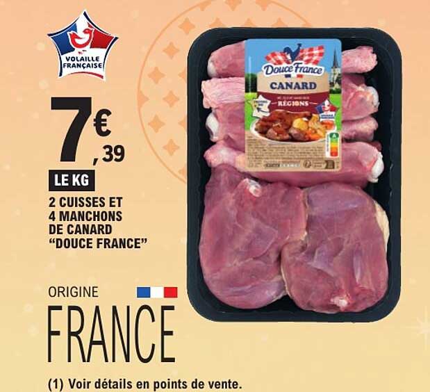 2 Cuisses et 4 Manchons de canard “Douce France”