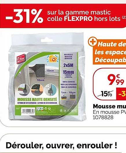 -31% sur la gamme mastic colle FLEXPRO hors lots
