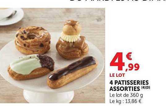 4 PÂTISSERIES ASSORTIES
