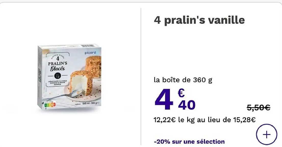4 pralin's vanille