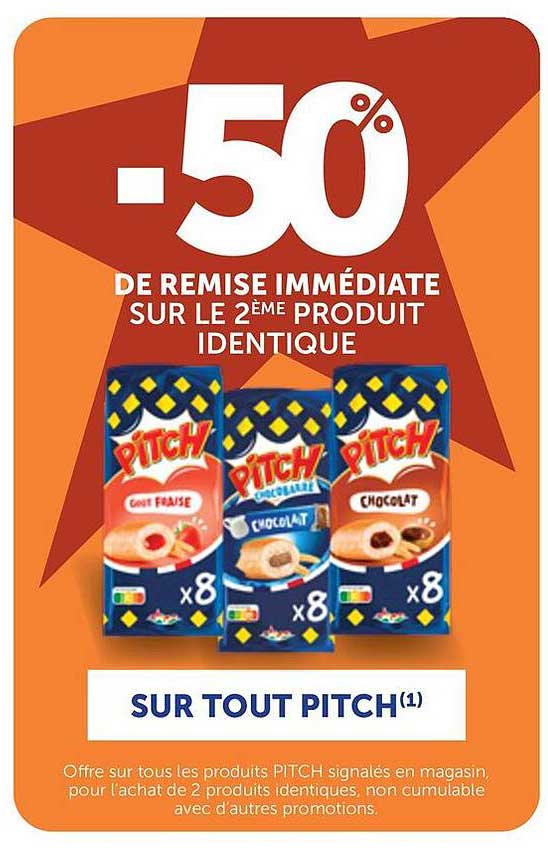 -50% DE REMISE IMMÉDIATE SUR LE 2ÈME PRODUIT IDENTIQUE