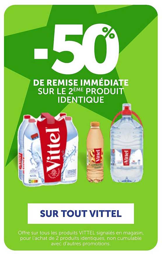 -50% DE REMISE IMMÉDIATE SUR LE 2ÈME PRODUIT IDENTIQUE