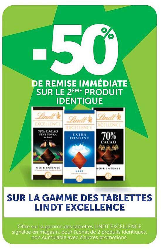 -50% DE REMISE IMMÉDIATE SUR LE 2ÈME PRODUIT IDENTIQUE