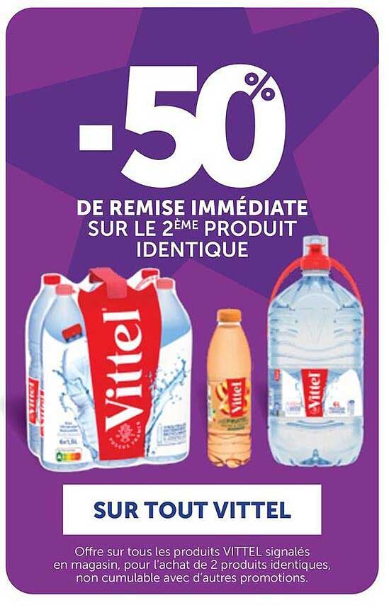 -50 DE REMISE IMMÉDIATE SUR LE 2ÈME PRODUIT IDENTIQUE